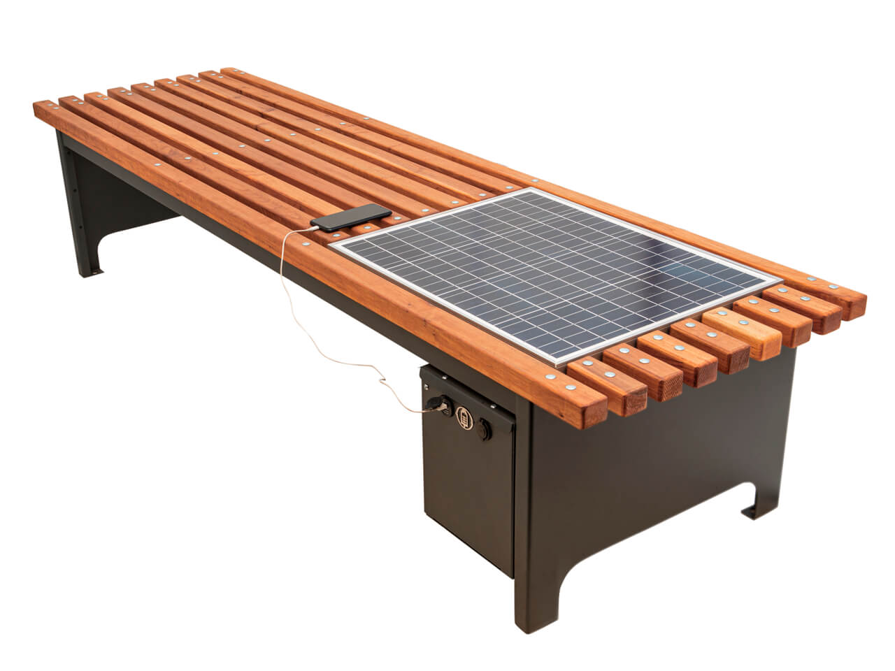 Лавка з сонячними панелями Лавка з сонячними панелями