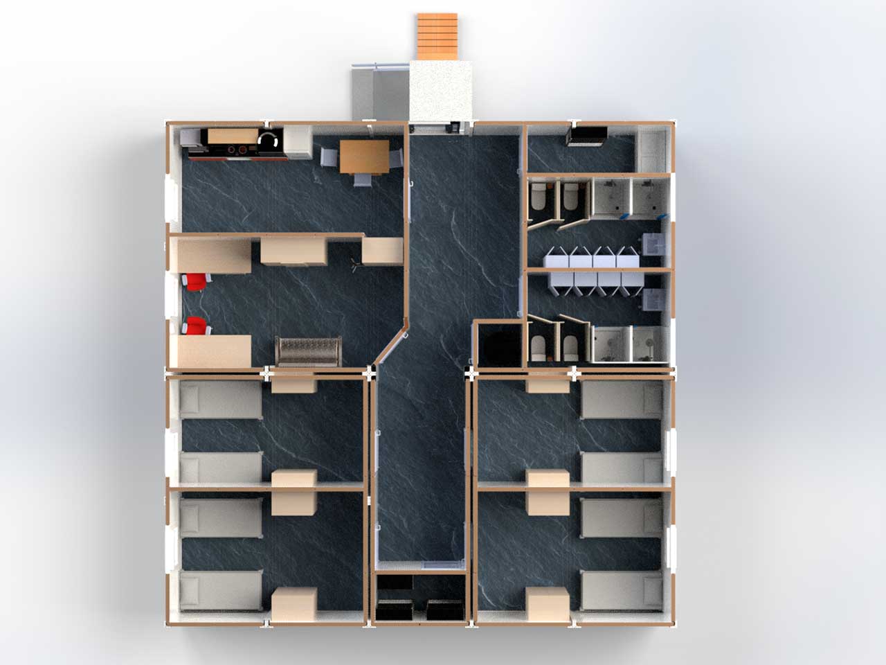 Швидкомонтований лікарняний гуртожиток