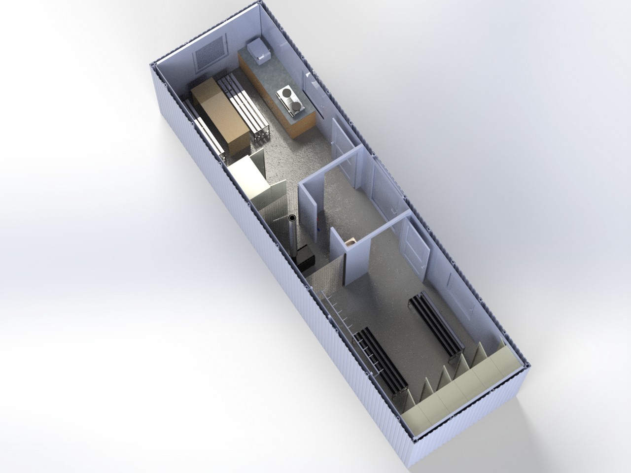 Побутовий вагончик на шасі з буржуйкою Побутовий вагончик на шасі з буржуйкою