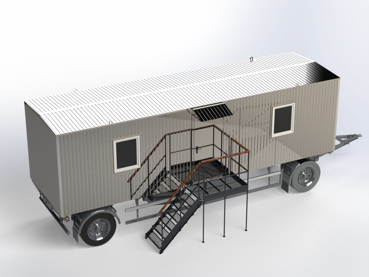 Побутовий вагончик для будівельників на шасі Побутовий вагончик для будівельників на шасі