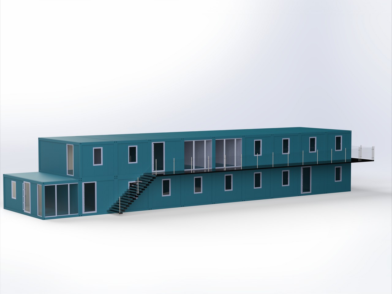 Двоповерховий модульний офіс